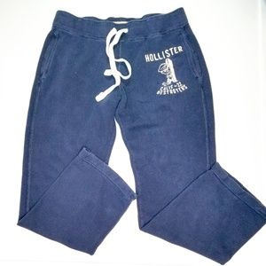 Men's navy white drawstring sweatpants